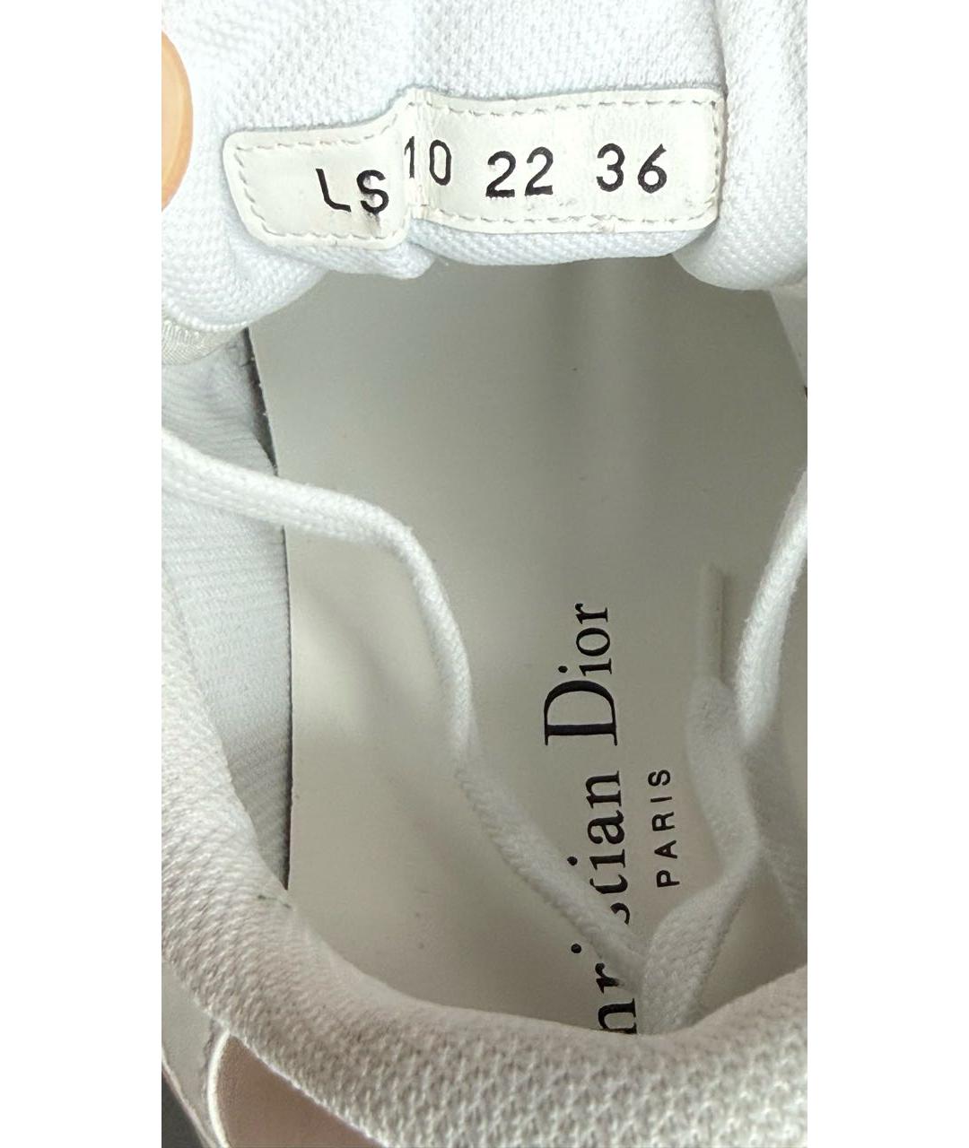 CHRISTIAN DIOR Белые кожаные кроссовки, фото 8