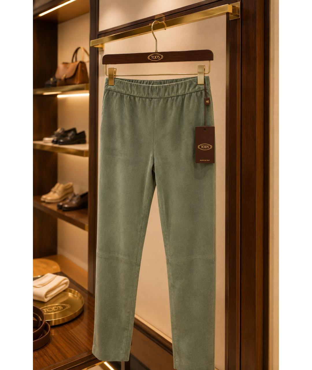 TOD'S Замшевые брюки узкие, фото 4