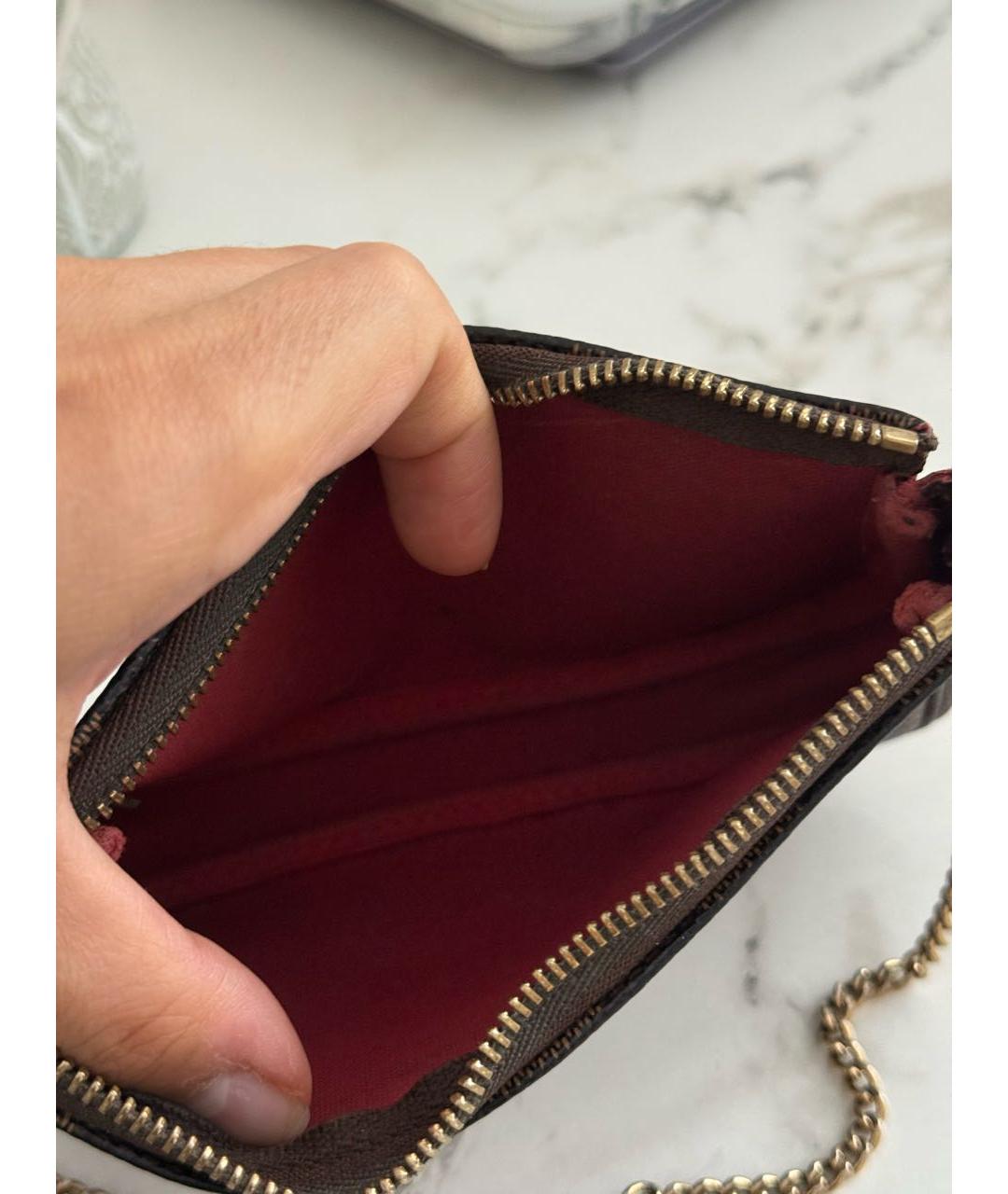 LOUIS VUITTON Коричневая канва сумка с короткими ручками, фото 5