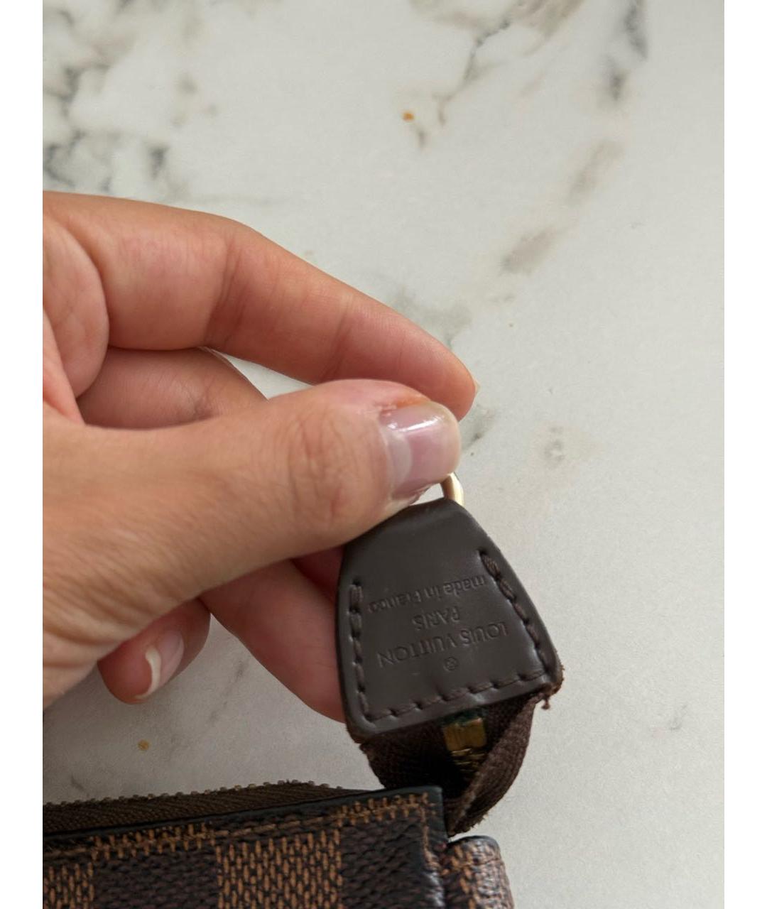 LOUIS VUITTON Коричневая канва сумка с короткими ручками, фото 6