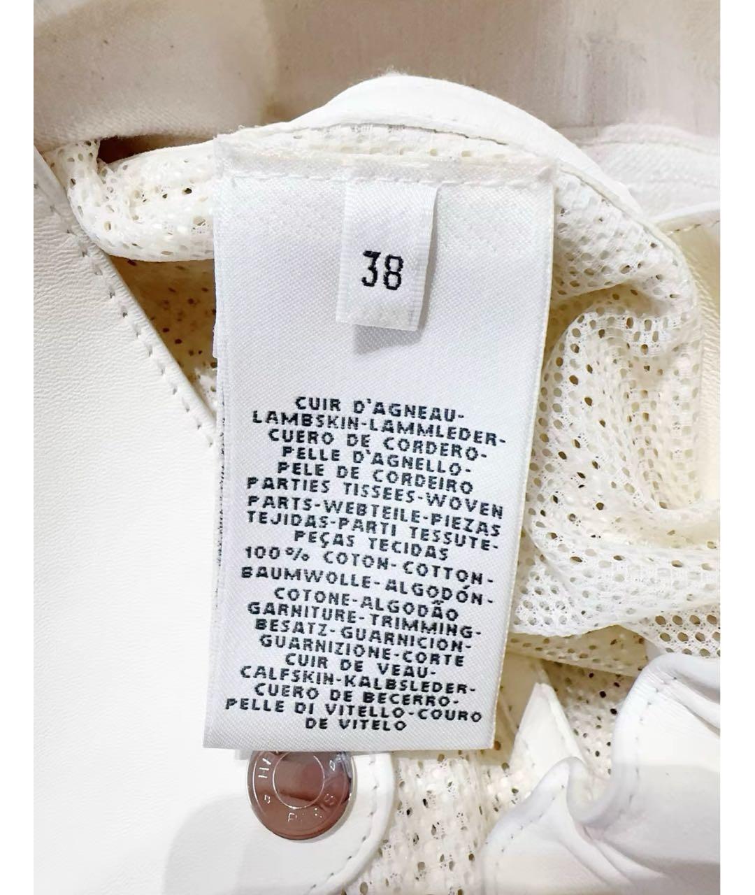 HERMES Бежевое кожаное повседневное платье, фото 5