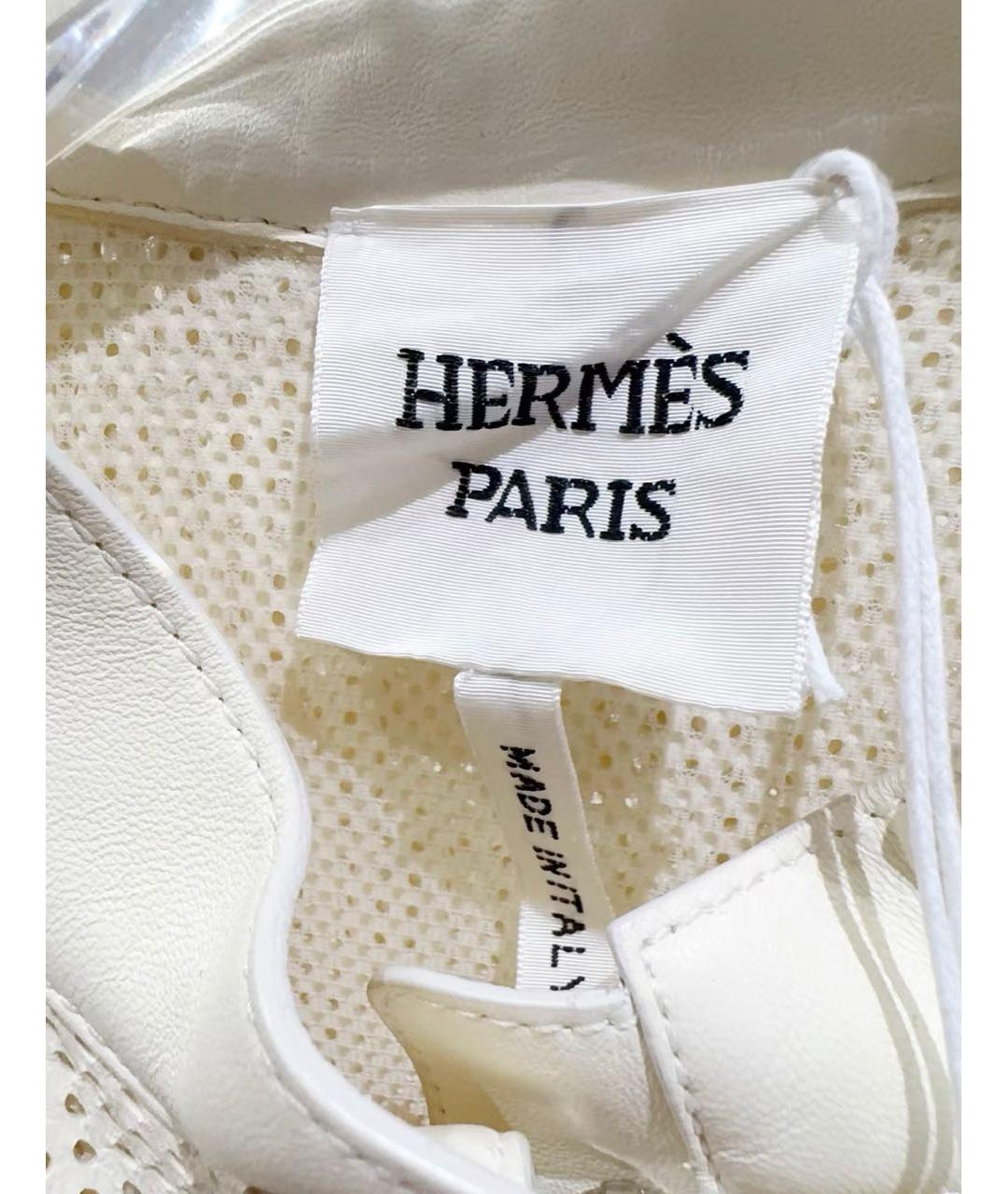 HERMES Бежевое кожаное повседневное платье, фото 4