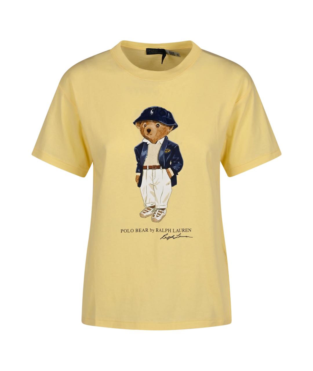 POLO RALPH LAUREN Желтая хлопковая футболка, фото 1