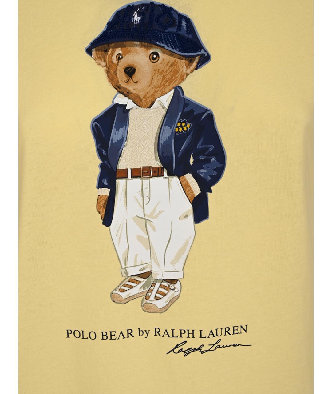 POLO RALPH LAUREN Желтая хлопковая футболка, фото 5