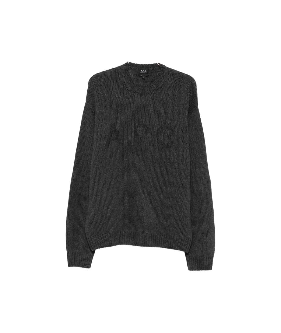 A.P.C. Серый шерстяной джемпер / свитер, фото 1