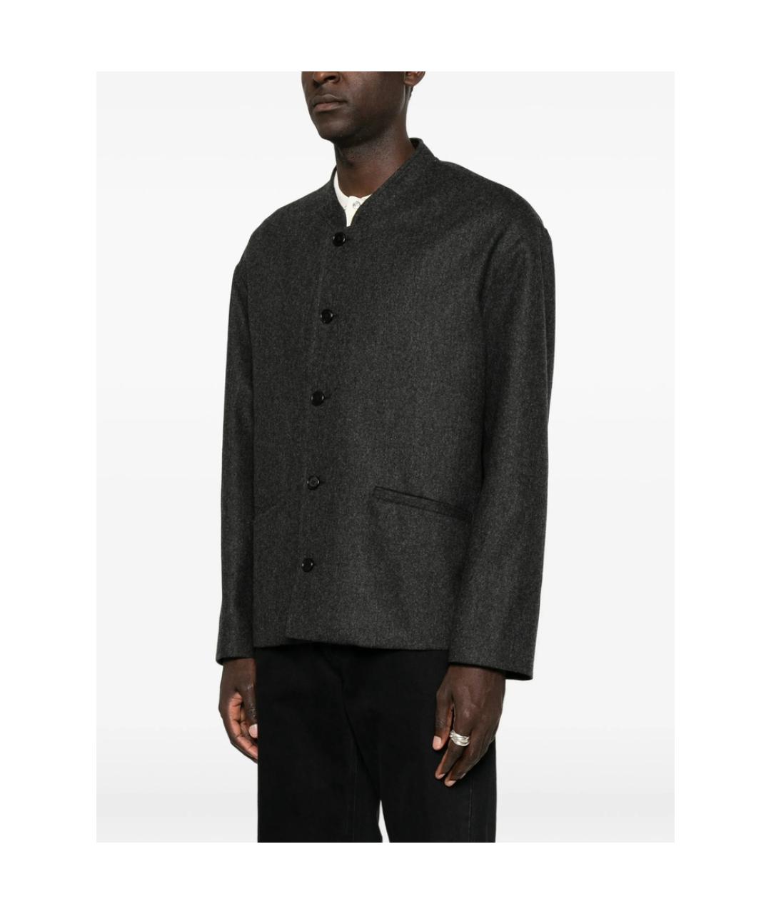 JIL SANDER Серый шерстяной пиджак, фото 3