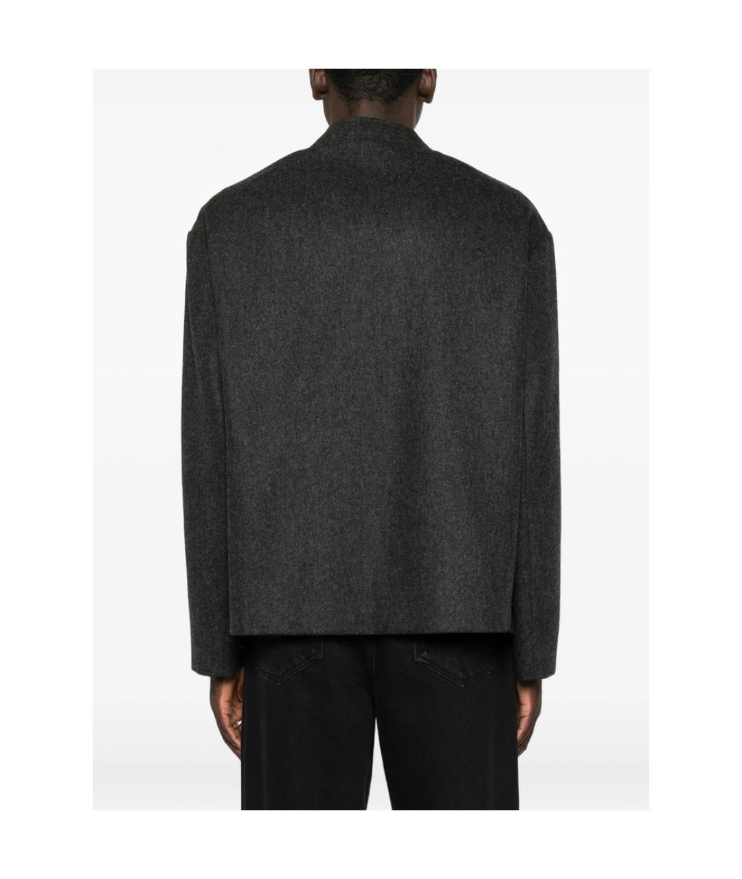 JIL SANDER Серый шерстяной пиджак, фото 5