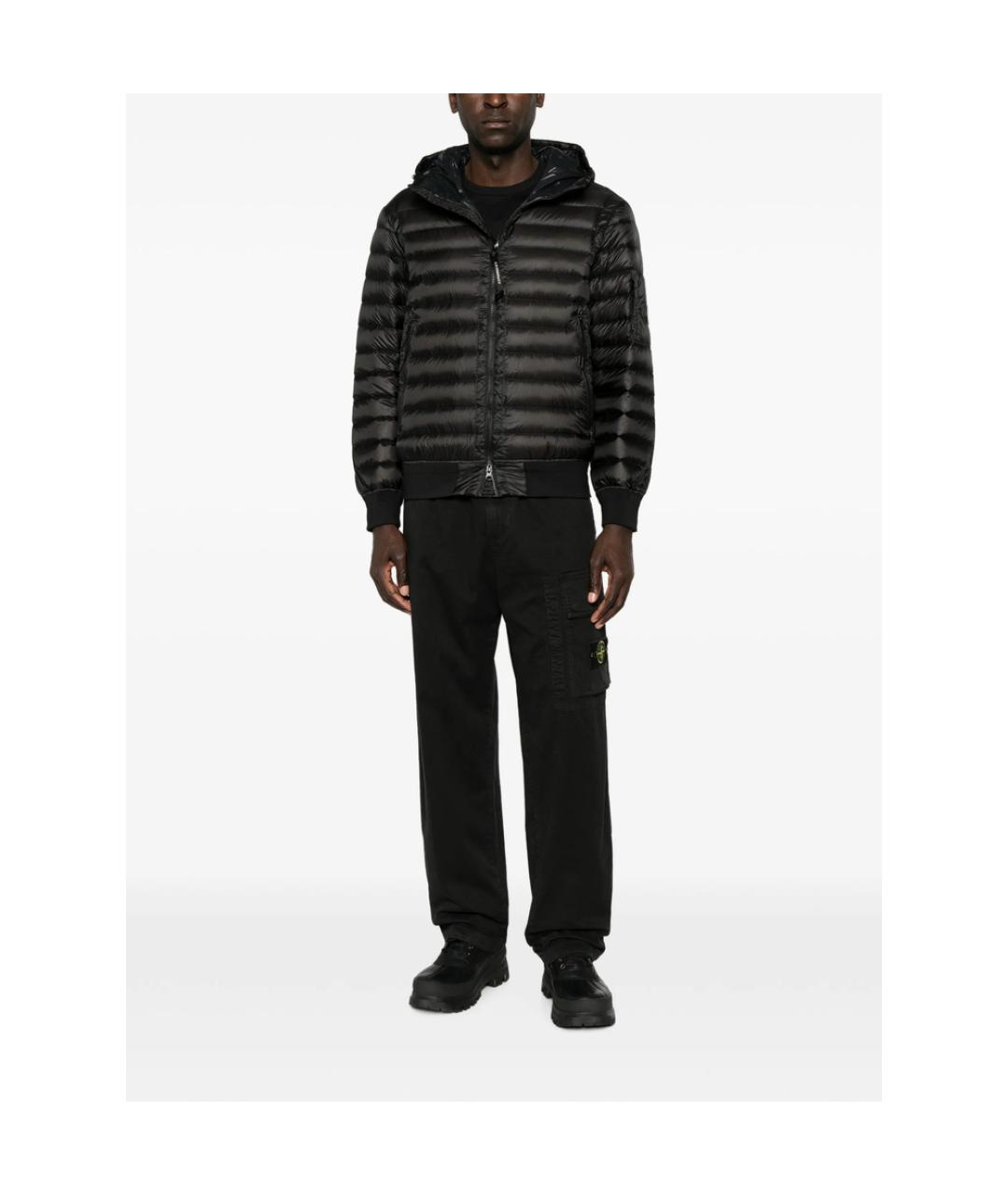 STONE ISLAND Черные хлопковые повседневные брюки, фото 4