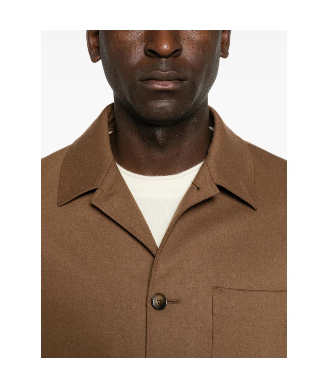 CANALI Коричневая шерстяная куртка, фото 3