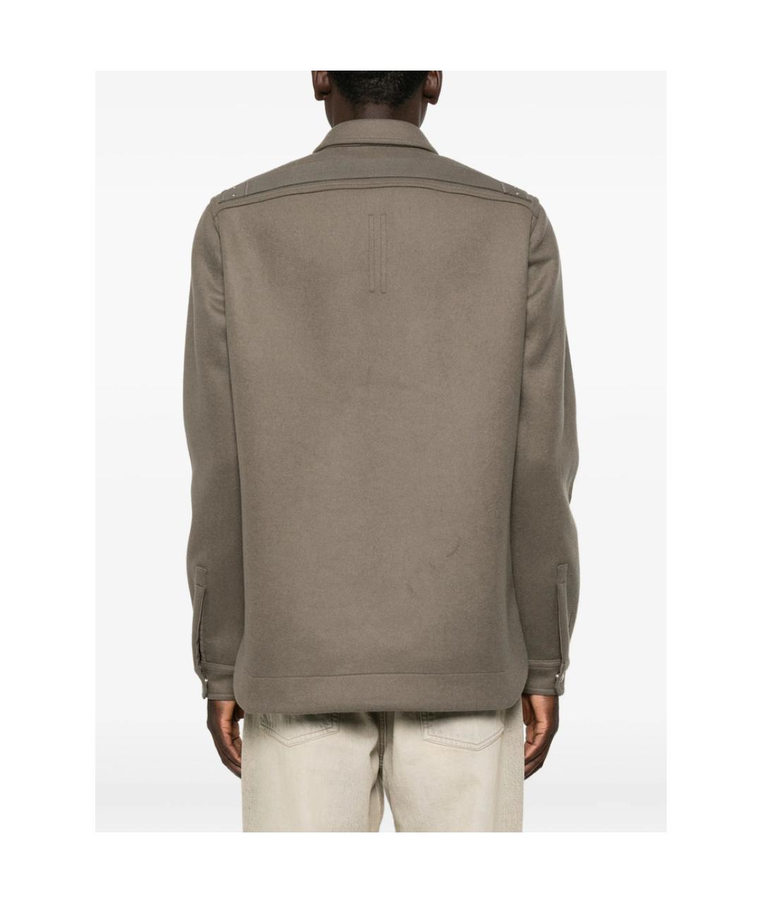 RICK OWENS Серая шерстяная куртка, фото 5