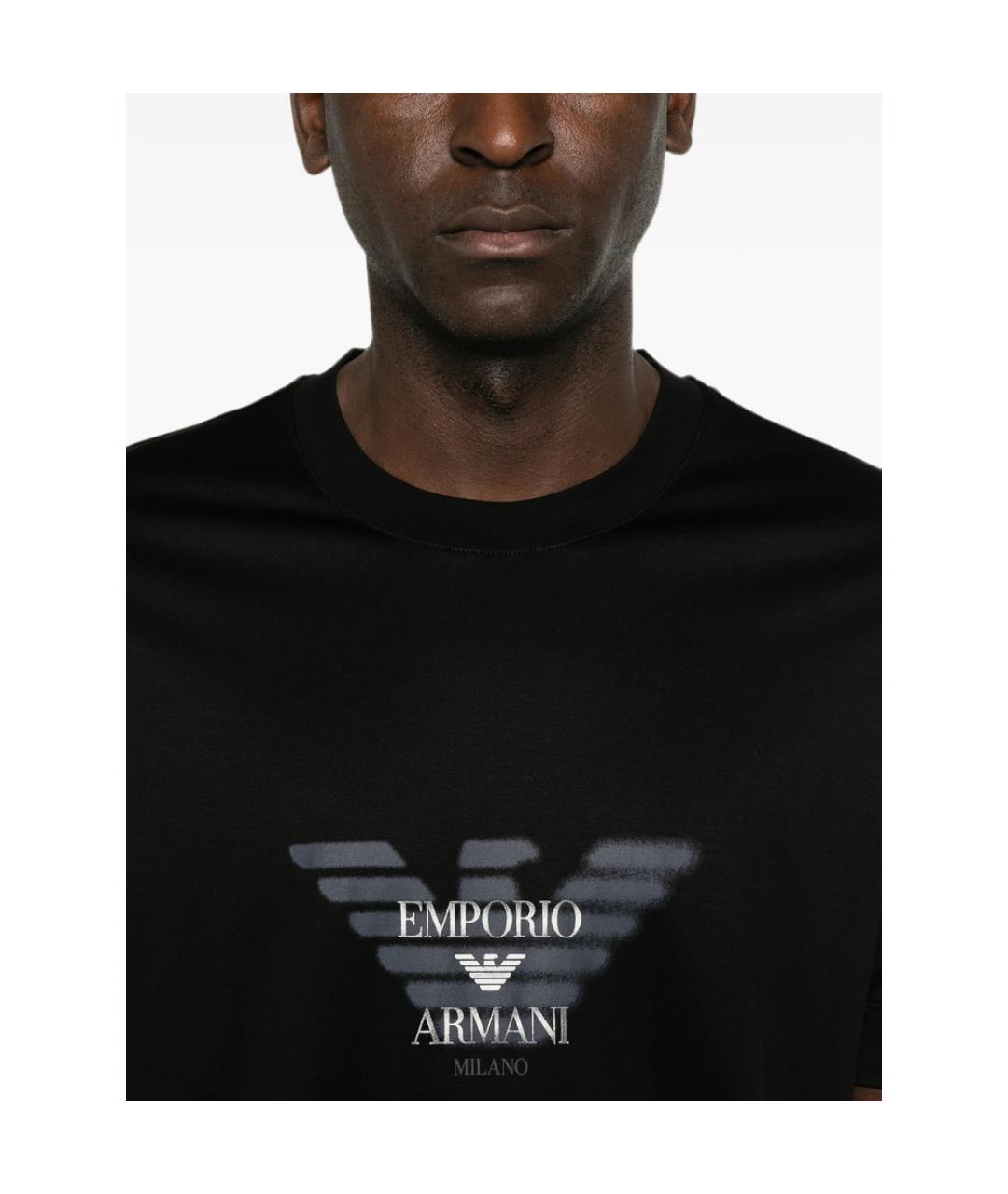 EMPORIO ARMANI Черная футболка, фото 2