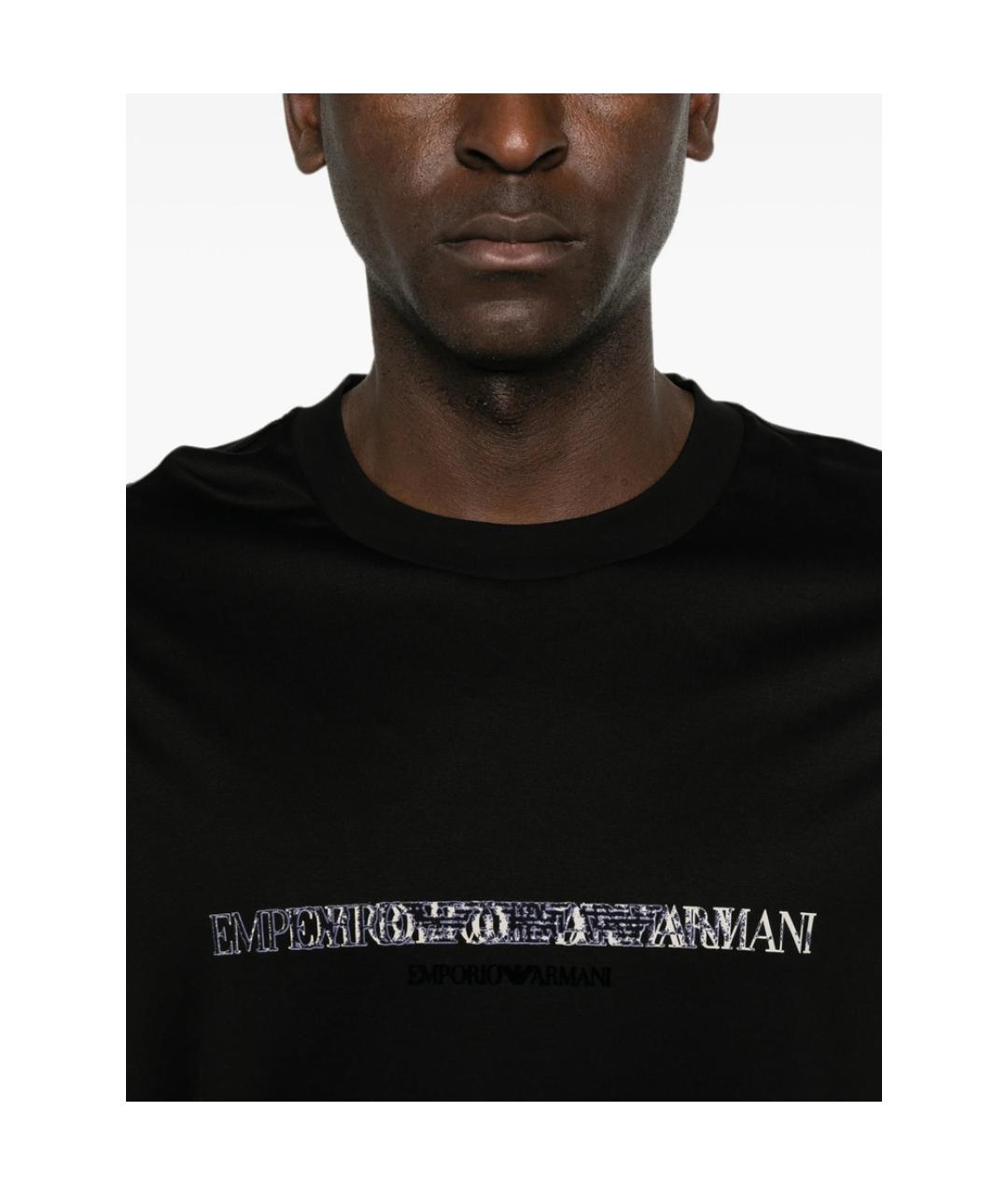 EMPORIO ARMANI Черная футболка, фото 3
