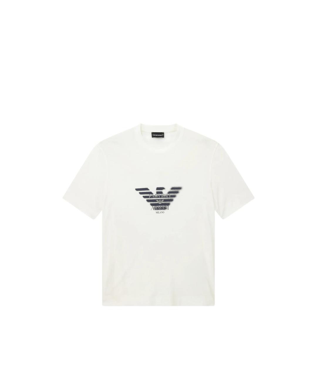 EMPORIO ARMANI Белая хлопковая футболка, фото 1