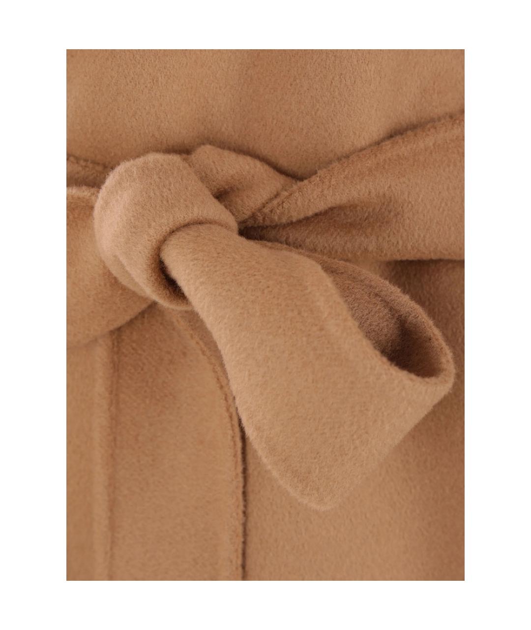 'S MAX MARA Коричневое шерстяное пальто, фото 4