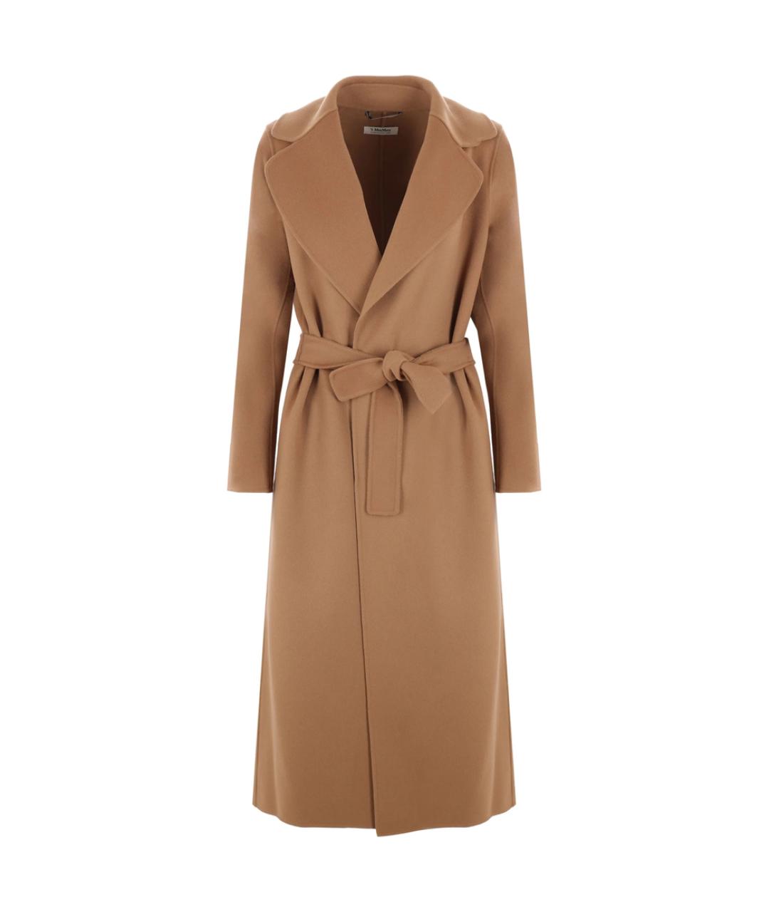 'S MAX MARA Коричневое шерстяное пальто, фото 1