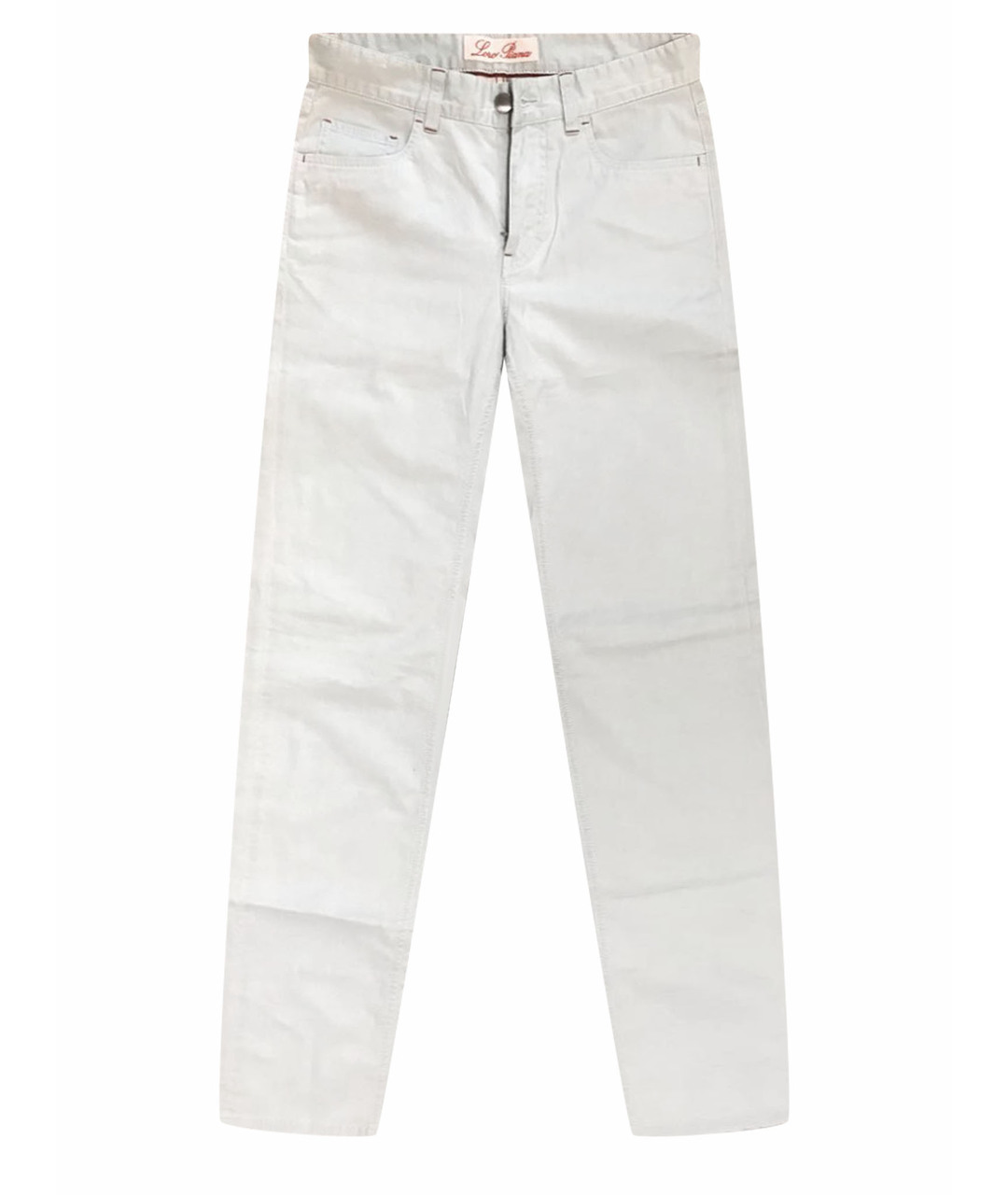 LORO PIANA Бирюзовые хлопко-эластановые прямые джинсы, фото 1