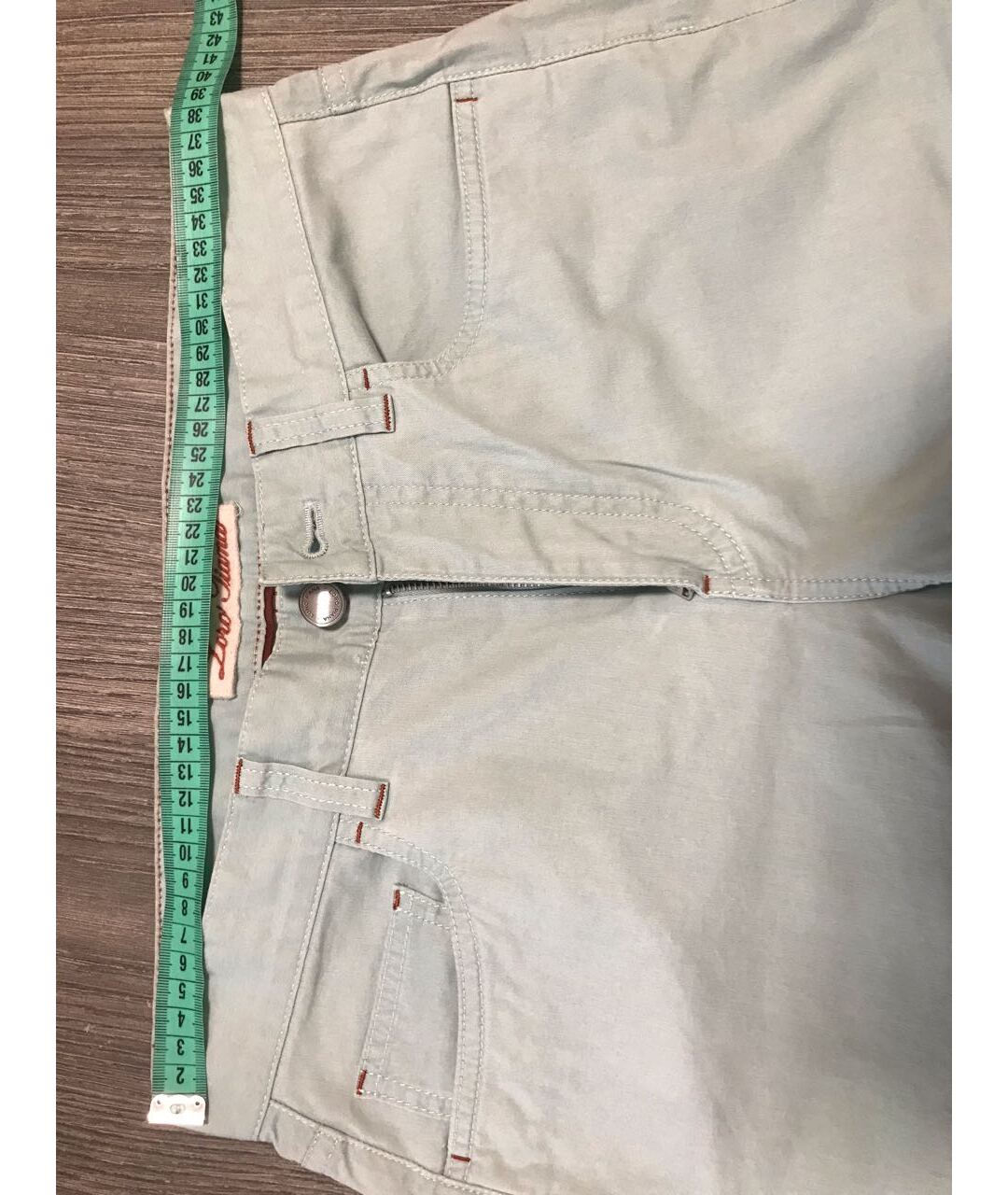 LORO PIANA Бирюзовые хлопко-эластановые прямые джинсы, фото 6