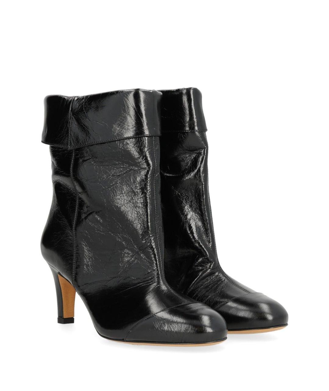 ISABEL MARANT Черные кожаные ботильоны, фото 2
