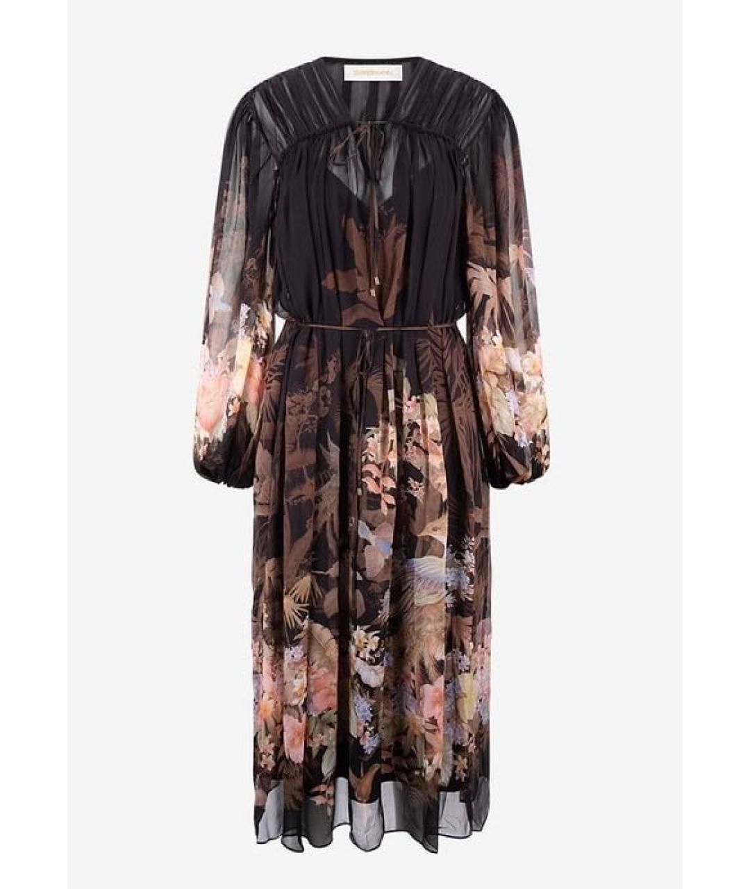 ZIMMERMANN Черное вискозное повседневное платье, фото 6