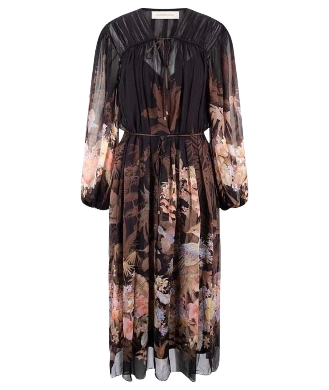 ZIMMERMANN Черное вискозное повседневное платье, фото 1