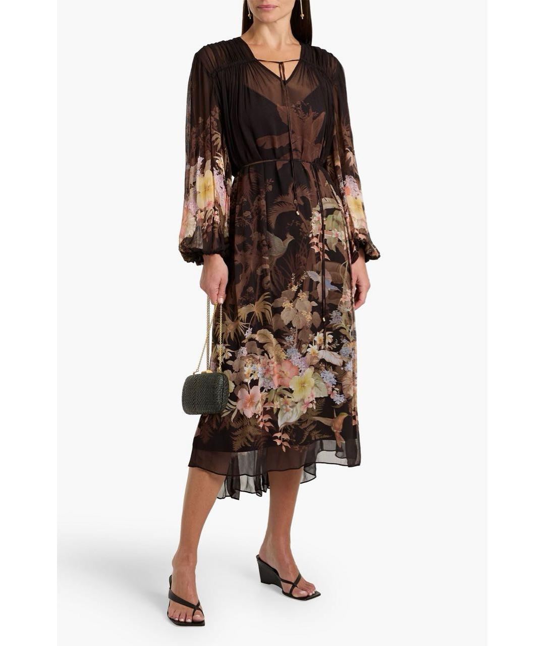 ZIMMERMANN Черное вискозное повседневное платье, фото 3