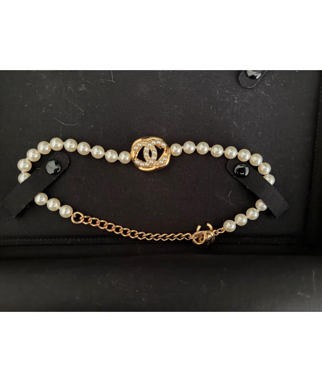 CHANEL Белое колье, фото 5