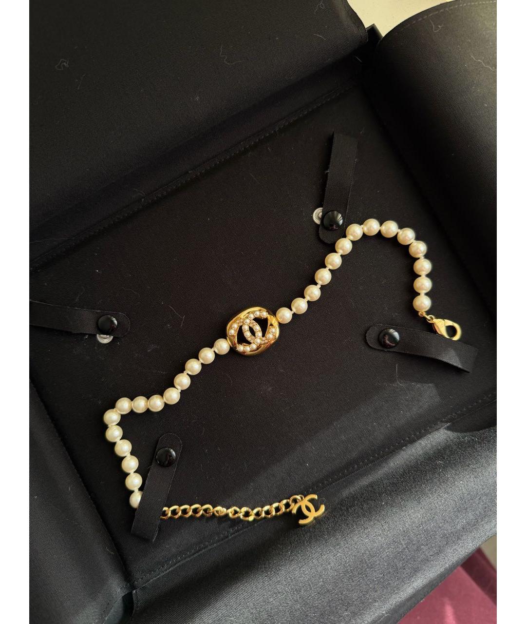 CHANEL Белое колье, фото 2