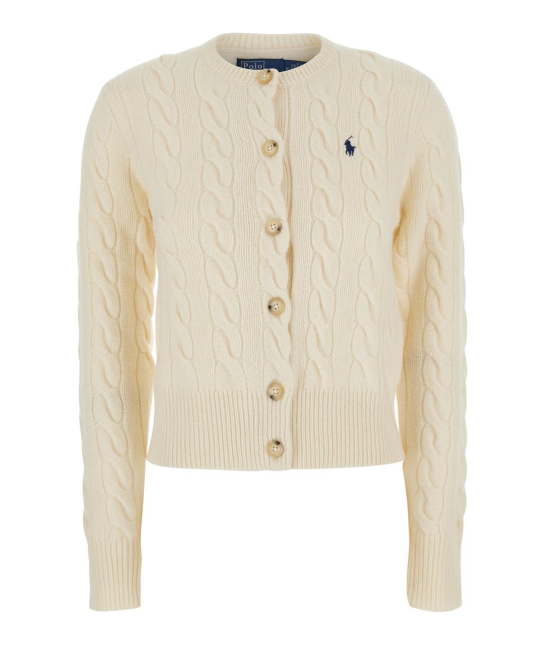 POLO RALPH LAUREN Белый шерстяной кардиган, фото 1