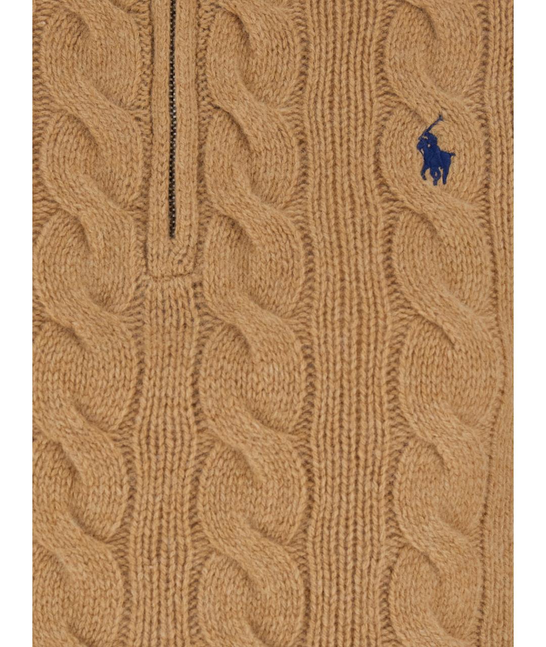 POLO RALPH LAUREN Бежевый шерстяной джемпер / свитер, фото 3