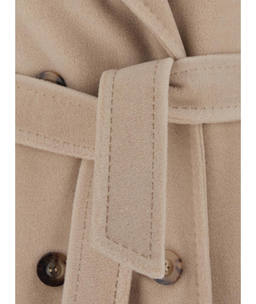 MAX MARA Бежевое шерстяное пальто, фото 3