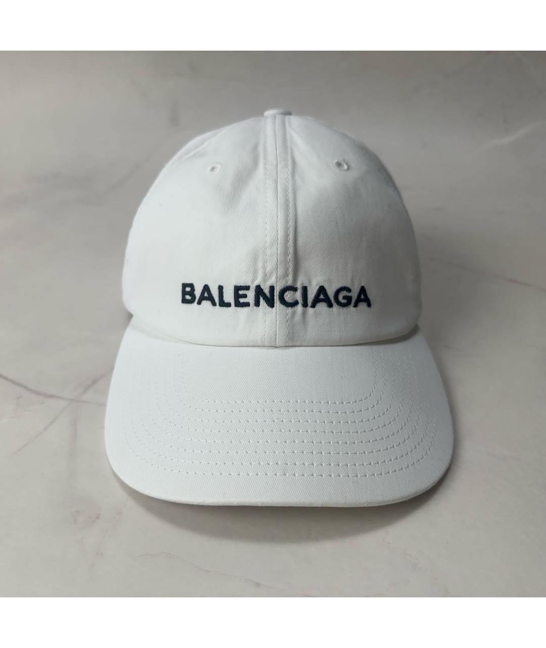BALENCIAGA Белая хлопковая кепка, фото 6