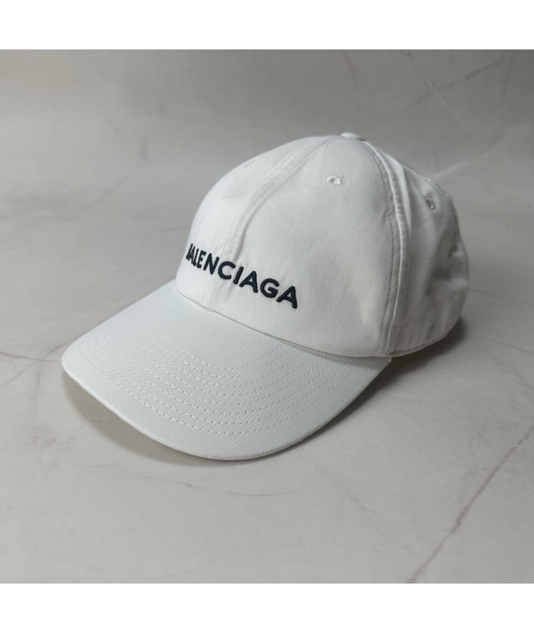 BALENCIAGA Белая хлопковая кепка, фото 3