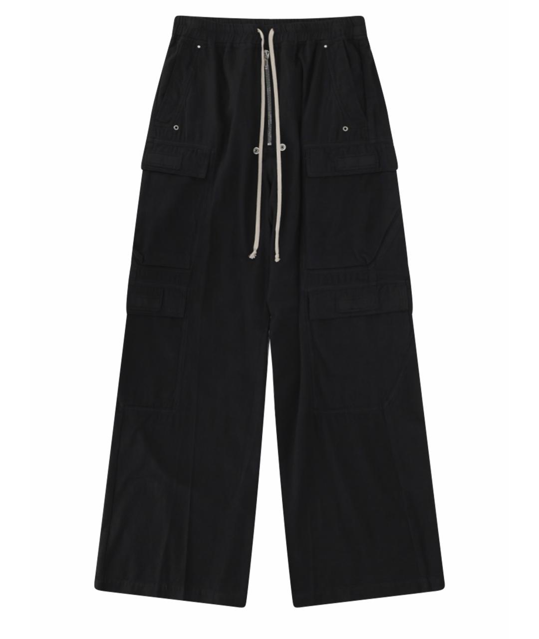 RICK OWENS DRKSHDW Черные хлопковые повседневные брюки, фото 1