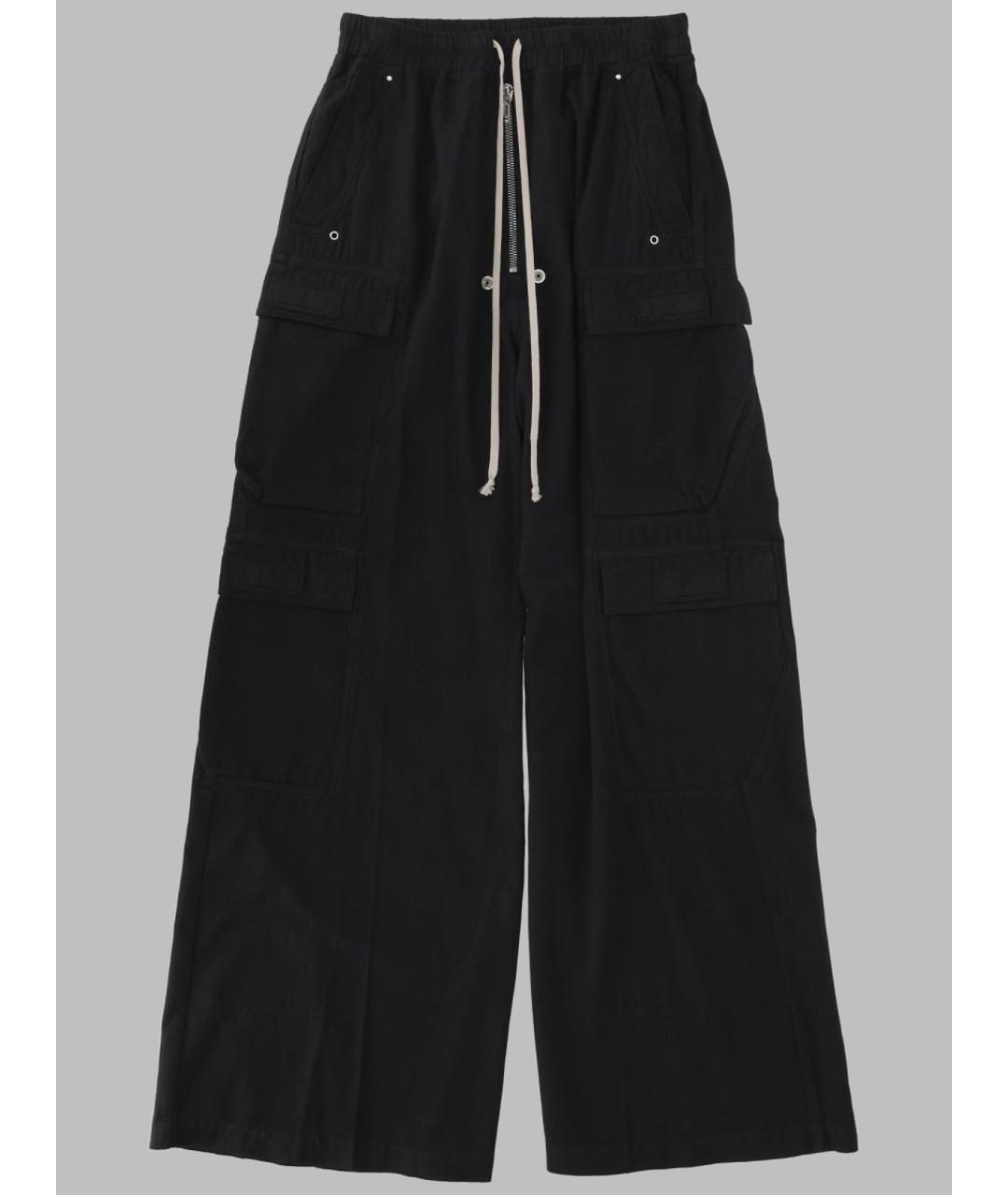 RICK OWENS DRKSHDW Черные хлопковые повседневные брюки, фото 3