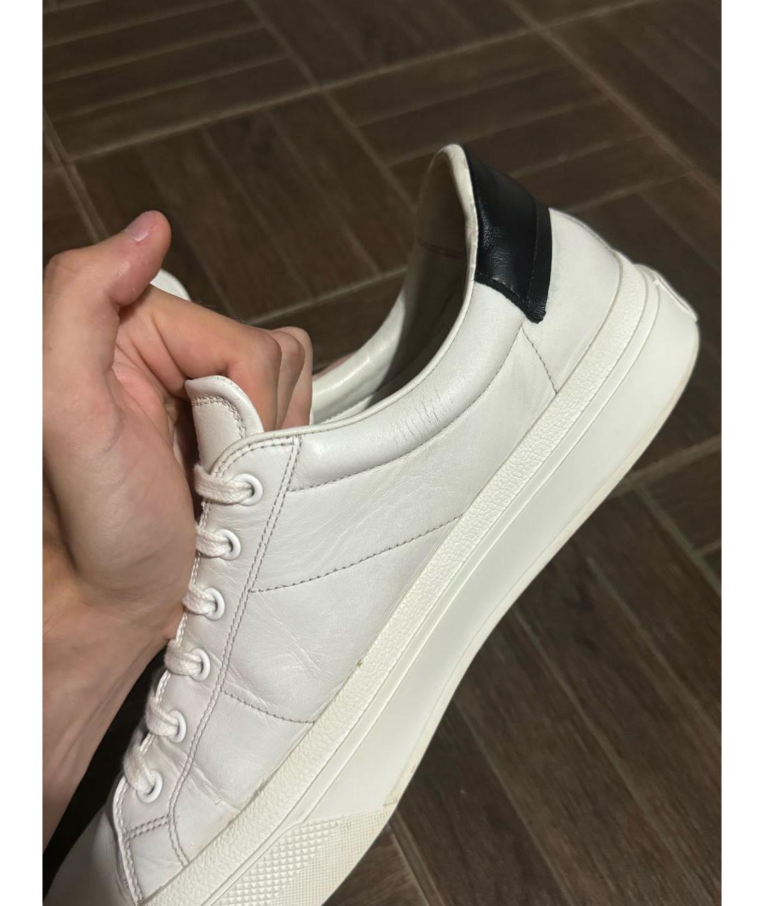 GIVENCHY Белые кожаные низкие кроссовки / кеды, фото 6
