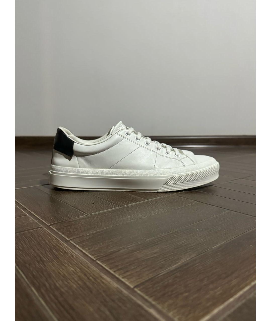 GIVENCHY Белые кожаные низкие кроссовки / кеды, фото 9