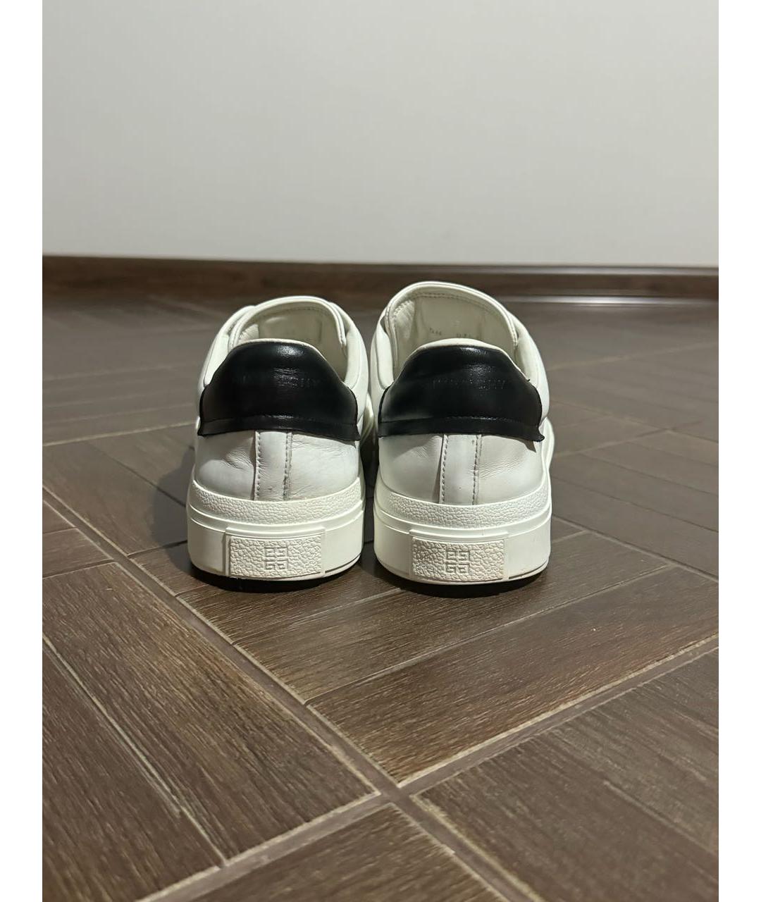 GIVENCHY Белые кожаные низкие кроссовки / кеды, фото 4