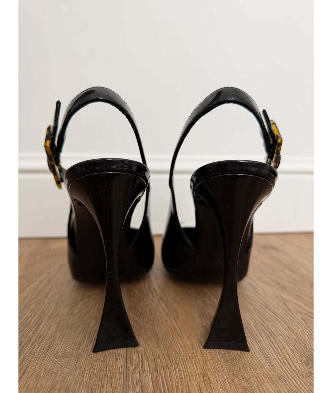 SAINT LAURENT Черные туфли из лакированной кожи, фото 4