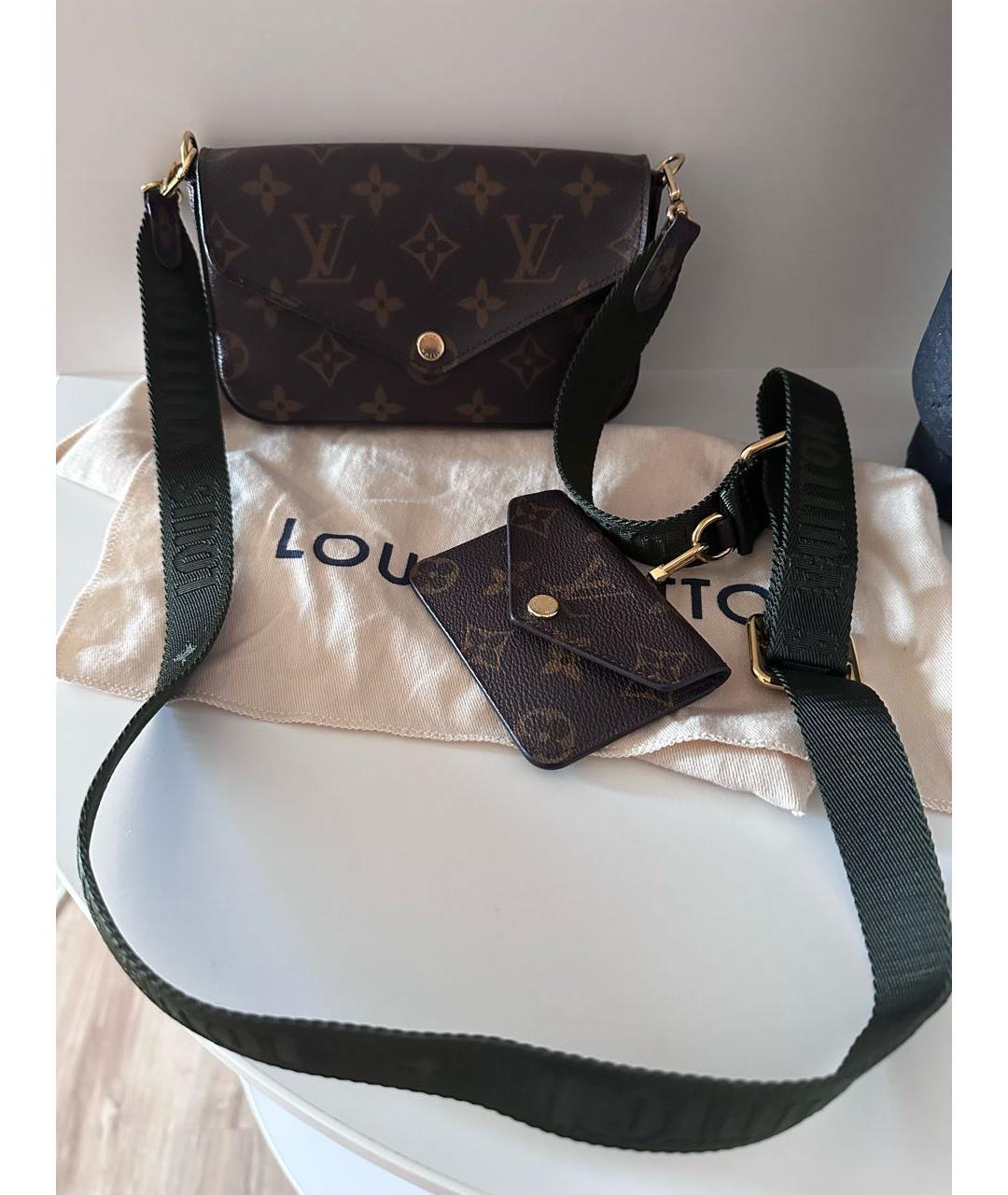 LOUIS VUITTON Коричневая канва сумка через плечо, фото 2