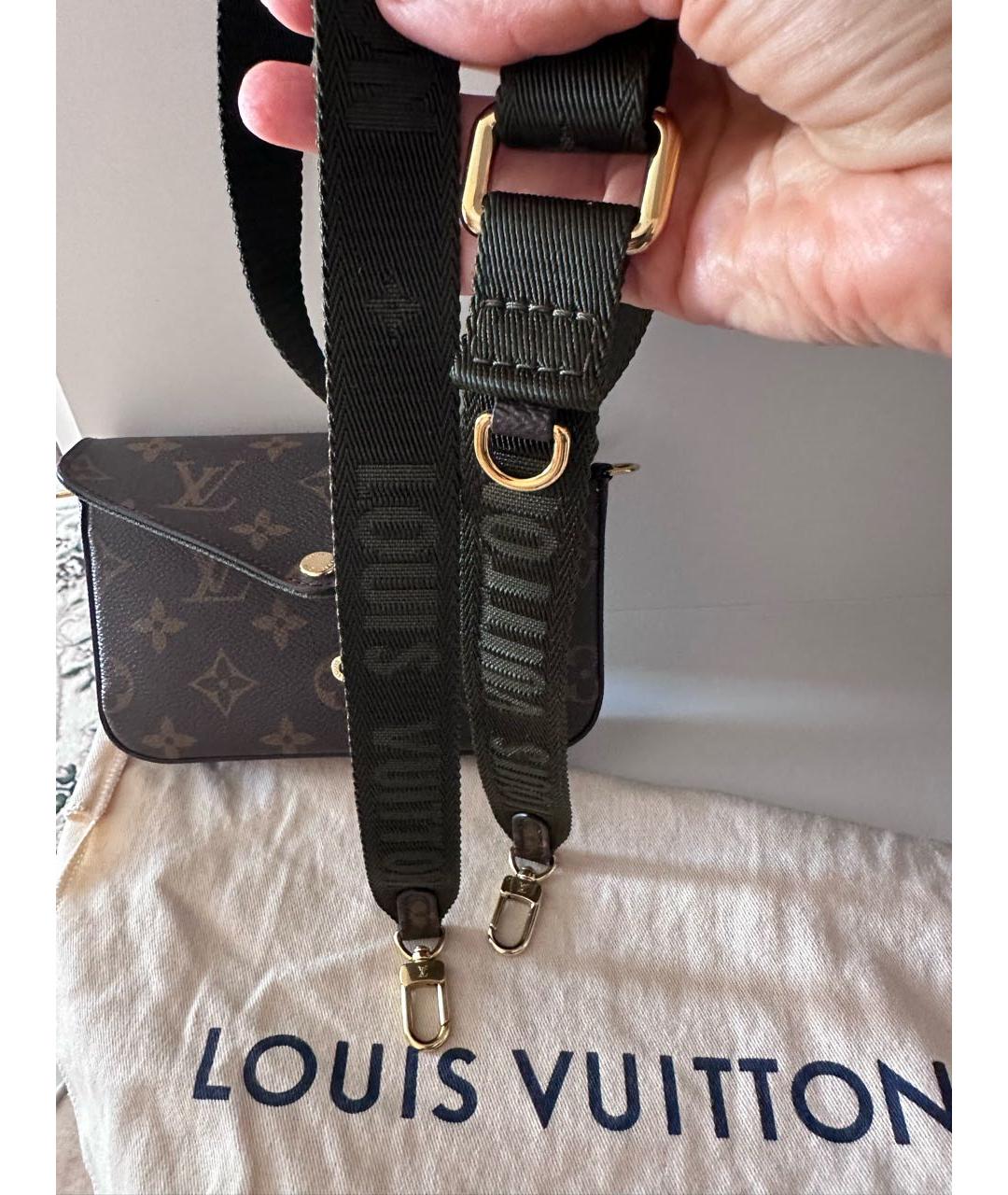 LOUIS VUITTON Коричневая канва сумка через плечо, фото 8