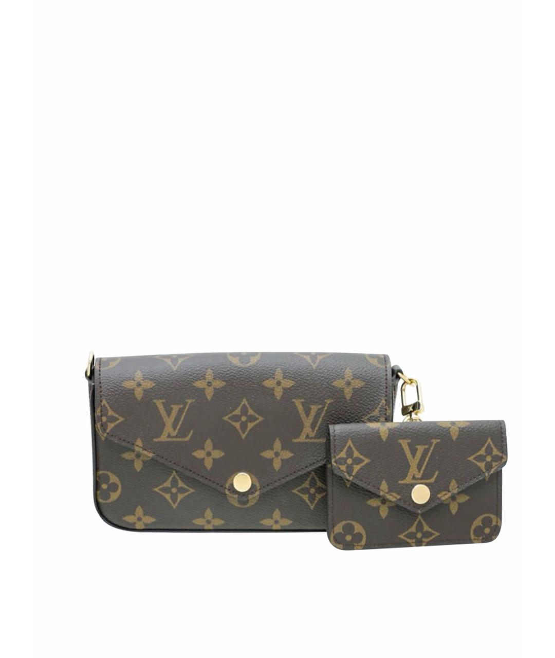 LOUIS VUITTON Коричневая канва сумка через плечо, фото 1