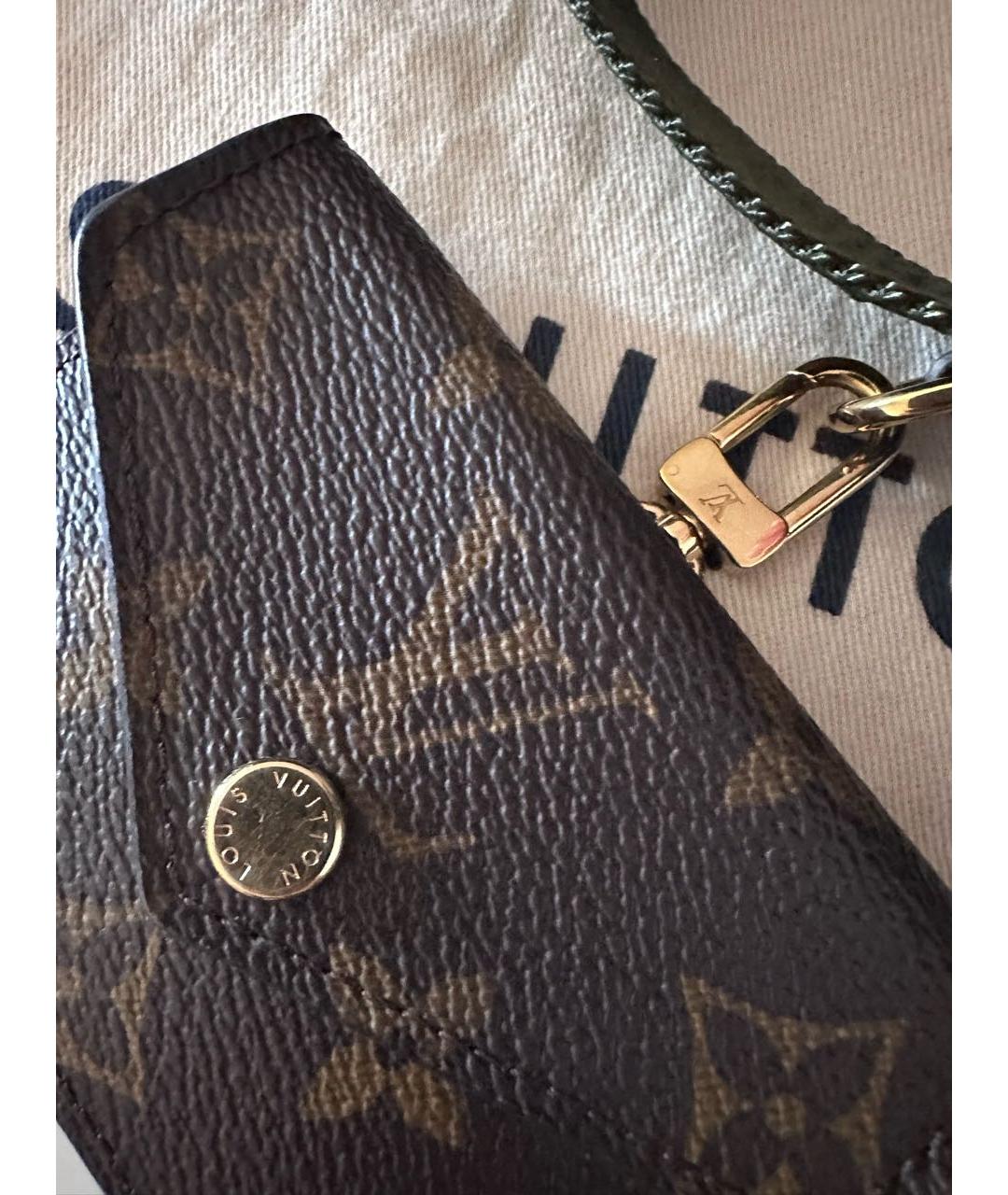 LOUIS VUITTON Коричневая канва сумка через плечо, фото 3