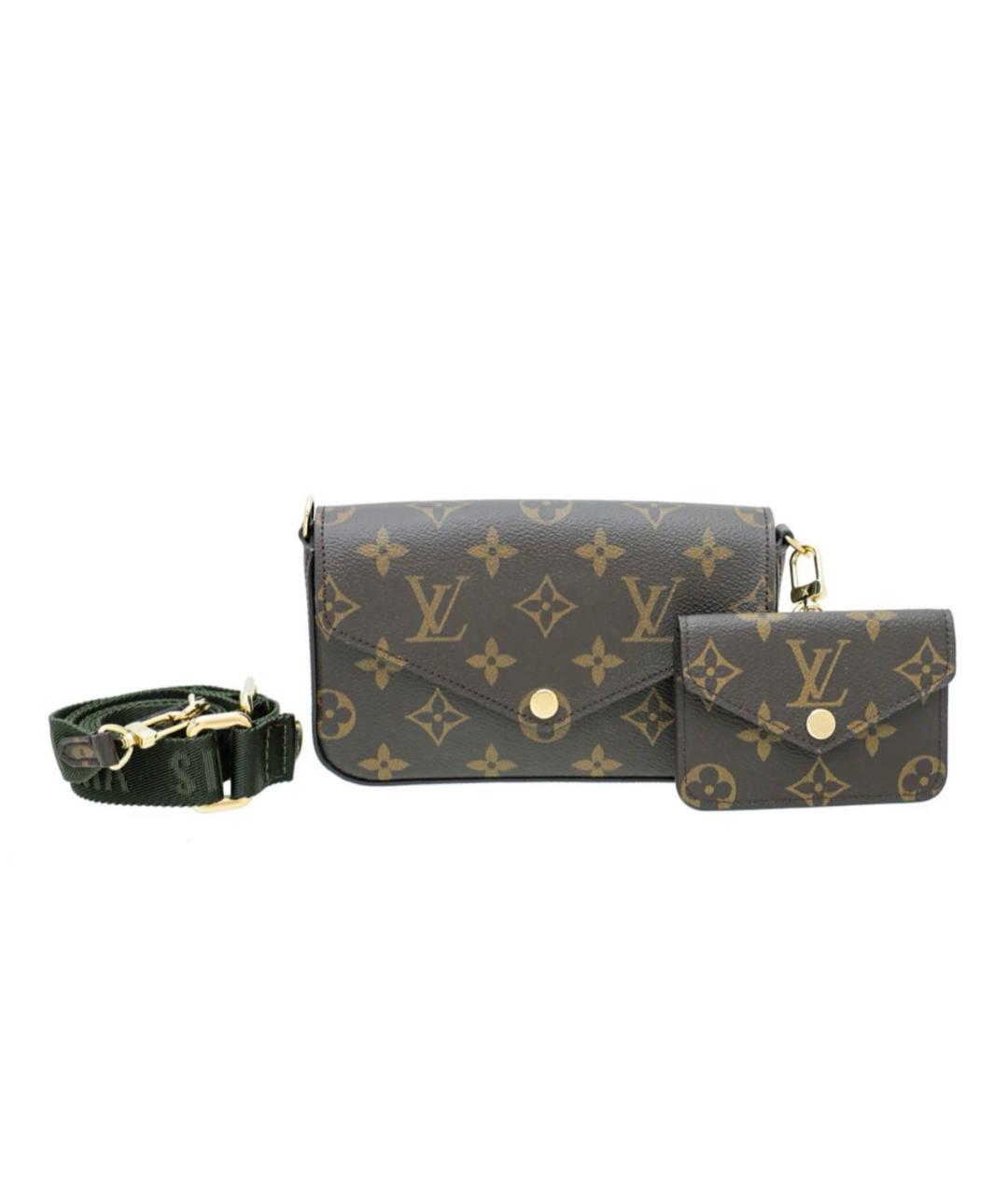 LOUIS VUITTON Коричневая канва сумка через плечо, фото 9