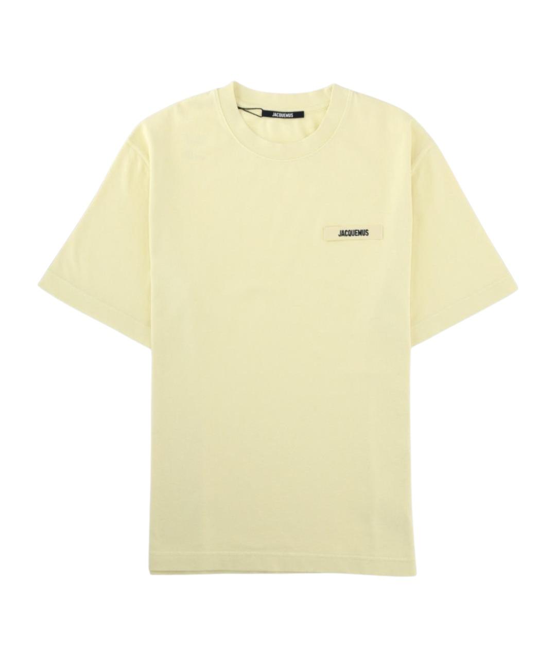 JACQUEMUS Желтая хлопковая футболка, фото 1