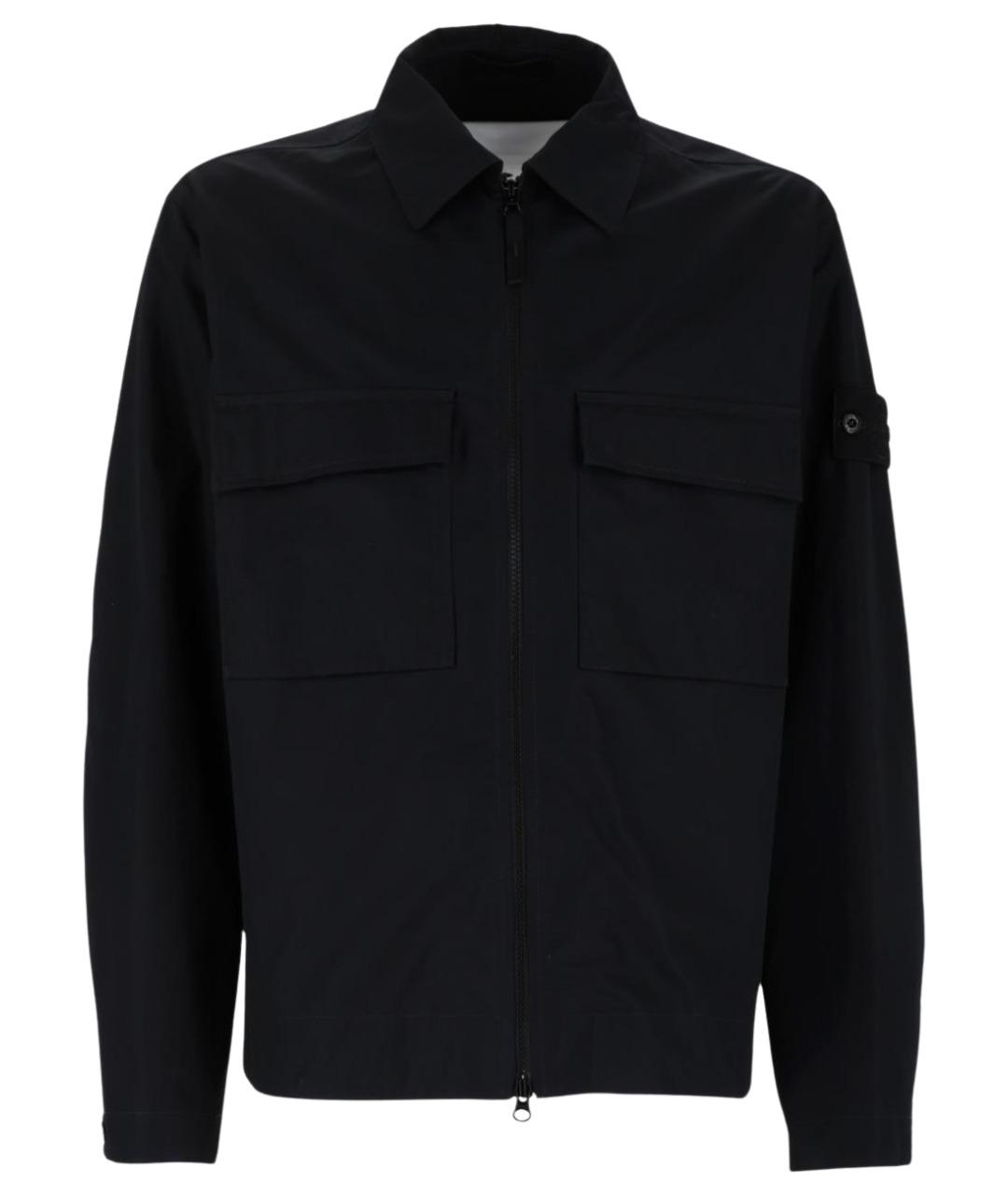 STONE ISLAND Черная хлопковая кэжуал рубашка, фото 1