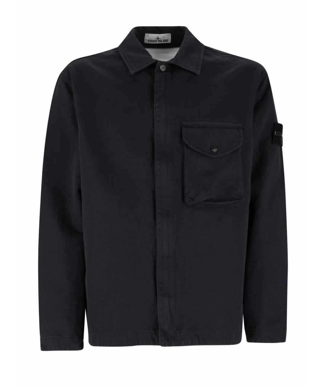 STONE ISLAND Синяя хлопковая кэжуал рубашка, фото 1
