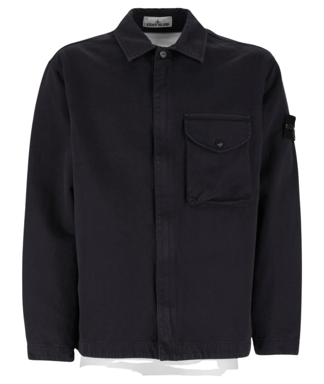 STONE ISLAND Синяя хлопковая кэжуал рубашка, фото 4