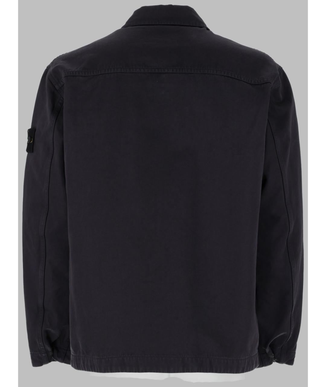 STONE ISLAND Синяя хлопковая кэжуал рубашка, фото 2