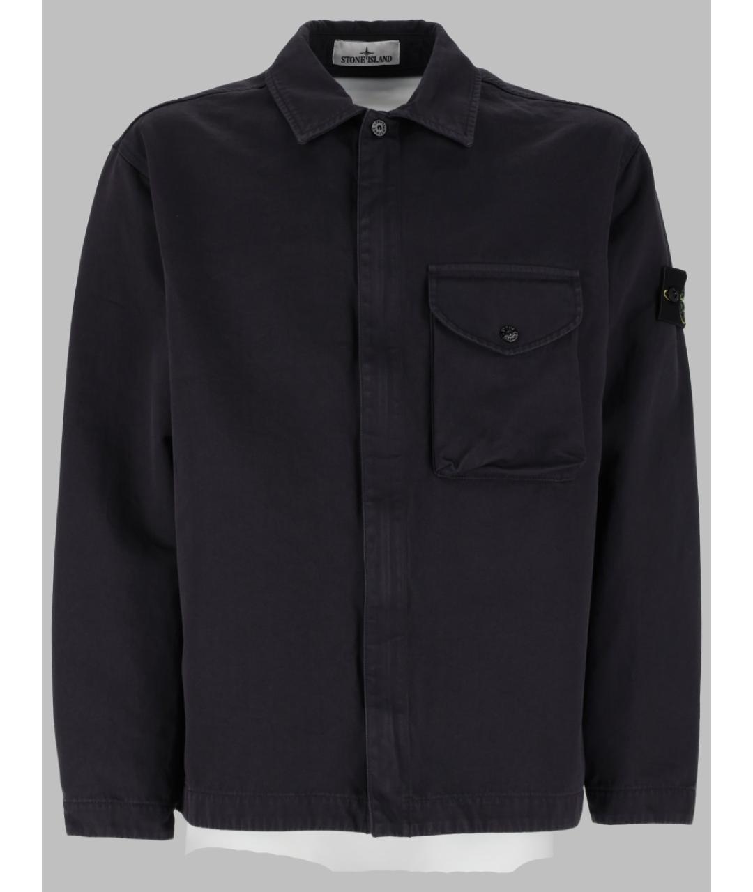 STONE ISLAND Синяя хлопковая кэжуал рубашка, фото 3
