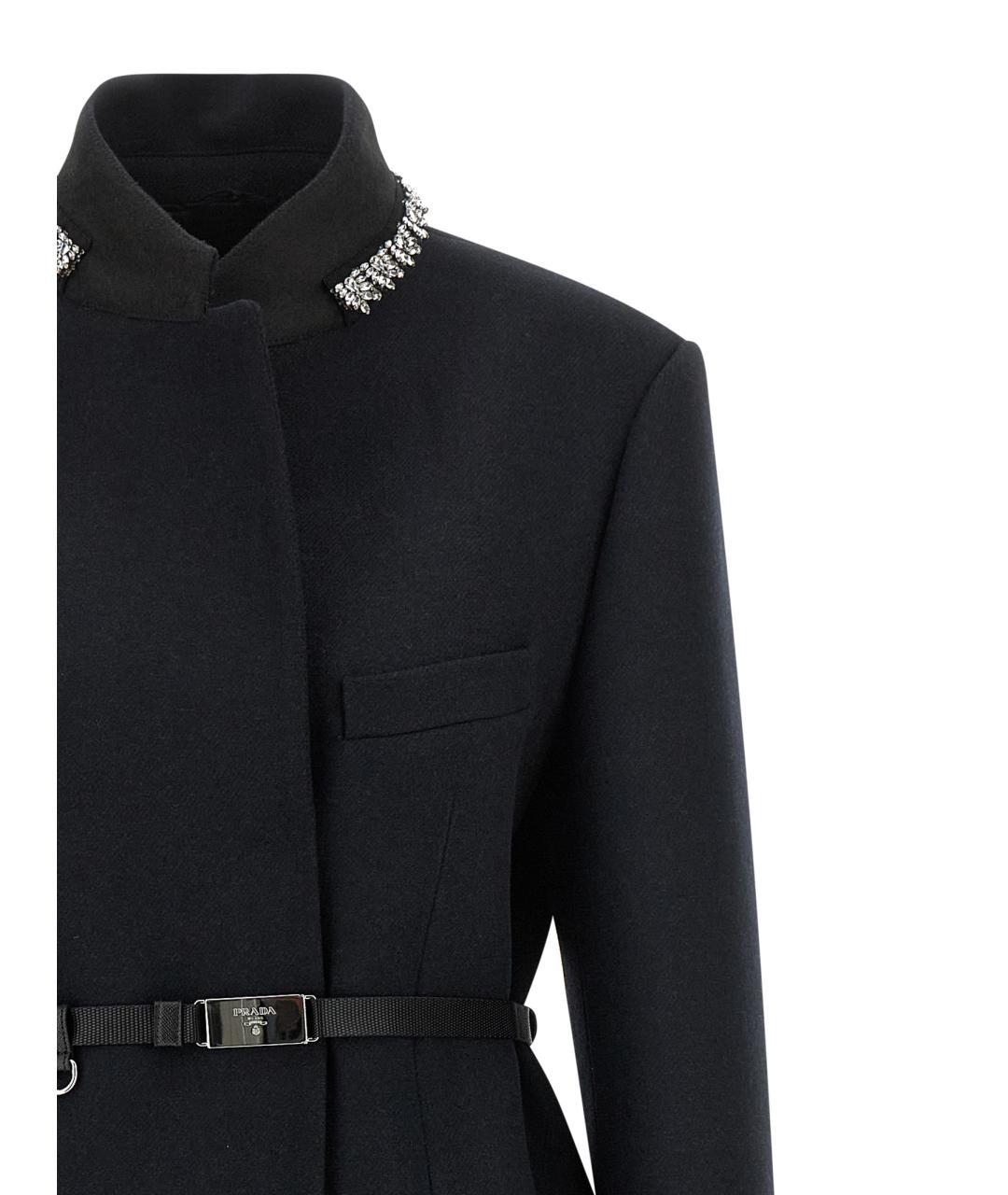 PRADA Темно-синее шерстяное пальто, фото 4